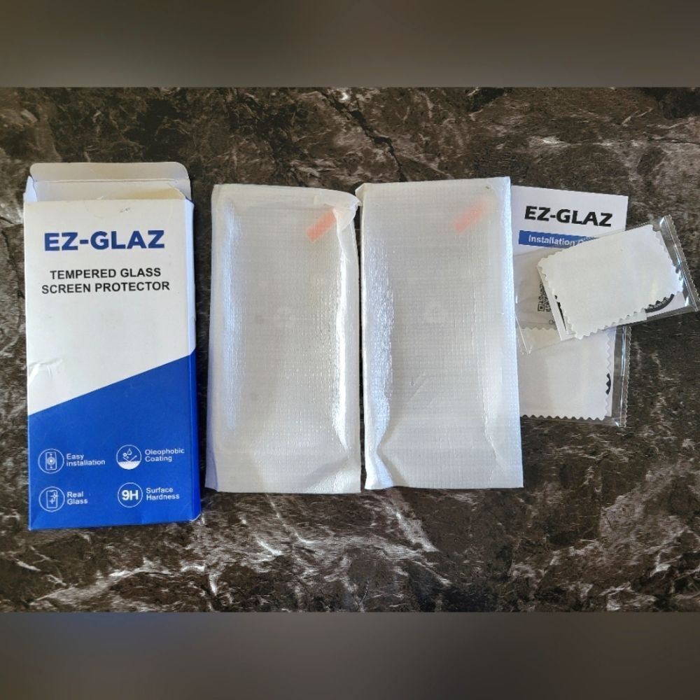 EZ-GLAZ Tempered Glass Screen Protector for IPhone 15 Pro 6.1 Inch 2-Pack